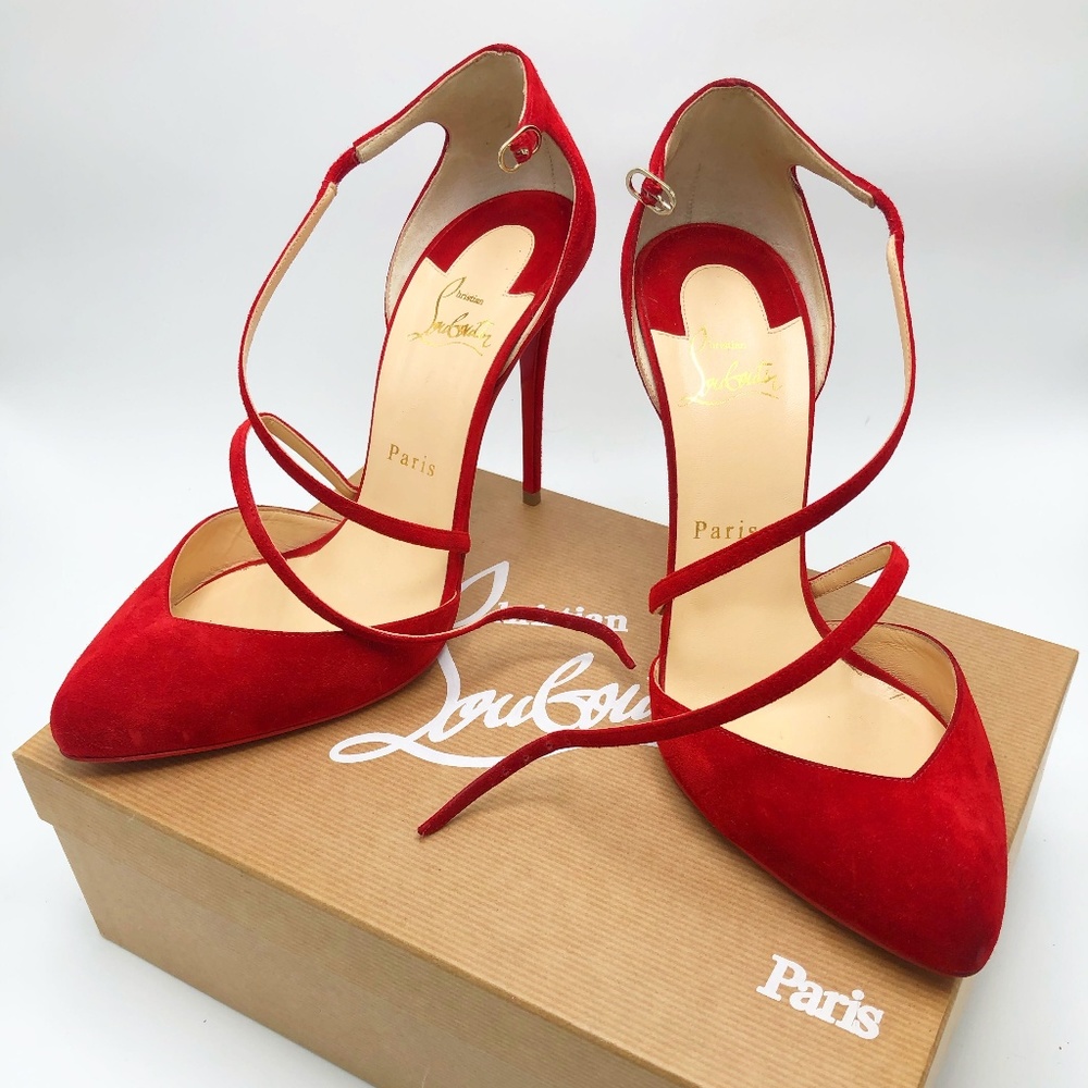 Christian Louboutin Red Cross Fliketa Red Pump